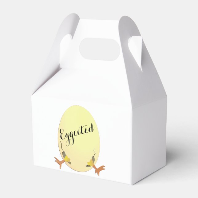 Eggcitement Add Baby Name Favour Box (Front Side)