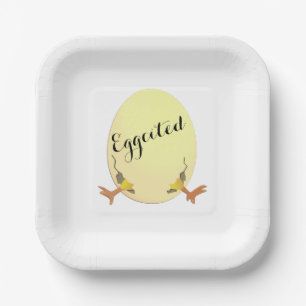 Eggcitement Easter or New Baby Paper Plate