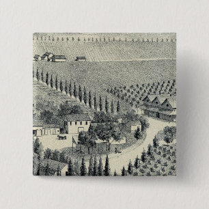 Eggers Vineyard, Fresno 15 Cm Square Badge