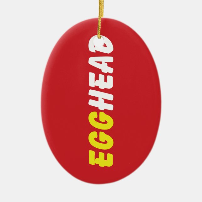 EGGHEAD CERAMIC TREE DECORATION (Front)