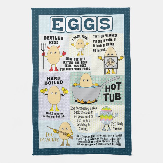 Egghead Eggs Kitchen Towels (Vertical)