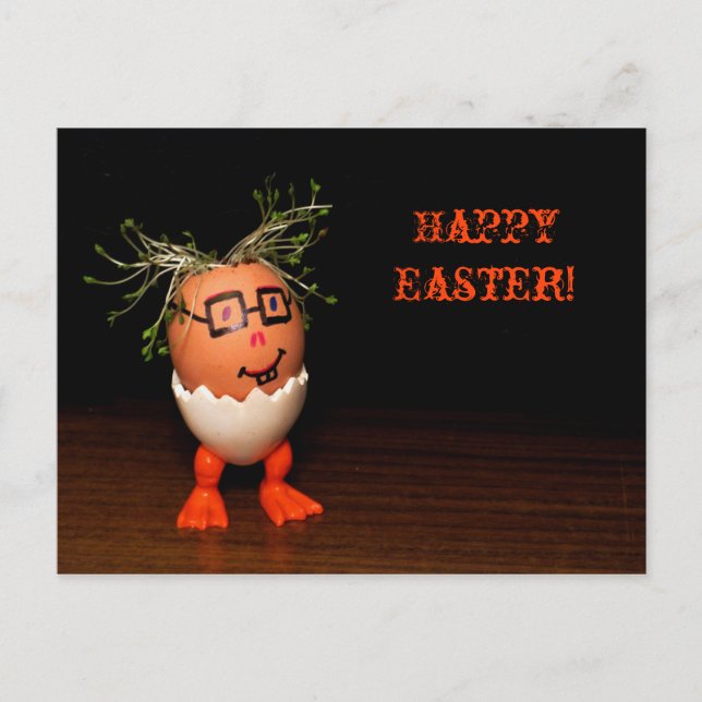 Eggman from Eggmen Series Text Easter Postcard (Front)