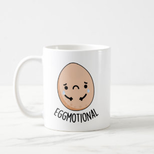 Eggmotional Funny Emotional Egg Pun  Coffee Mug