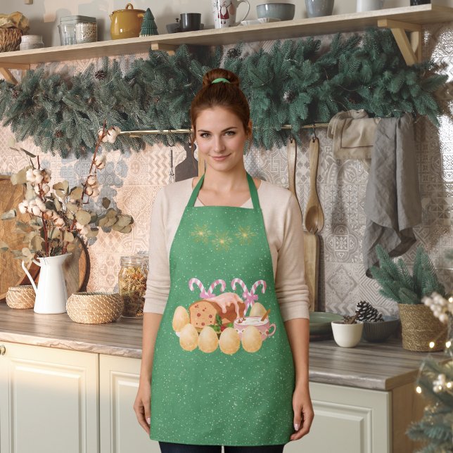 Eggnog and other delights green apron (Creator Uploaded)