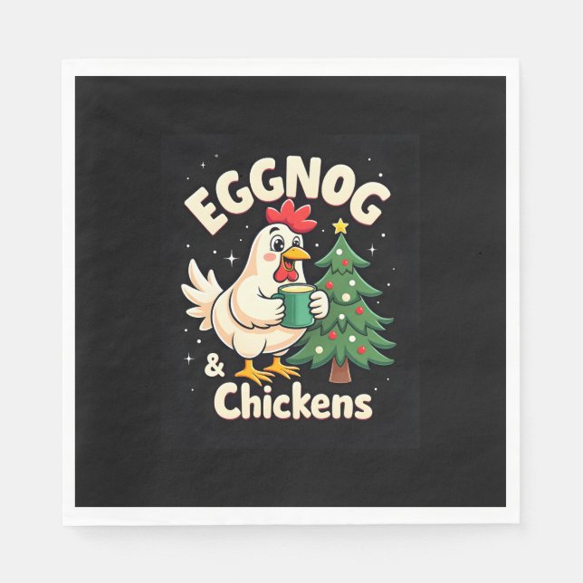 Eggnog & Chickens Napkin (Front)