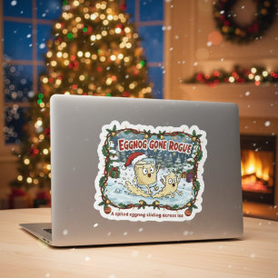 Eggnog Gone Rogue Square Sticker