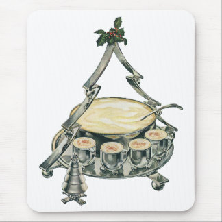 Eggnog in a Vintage Christmas Tree Punch Bowl Mouse Pad