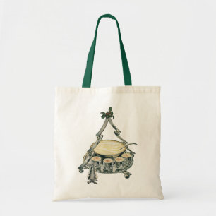 Eggnog in a Vintage Christmas Tree Punch Bowl Tote Bag