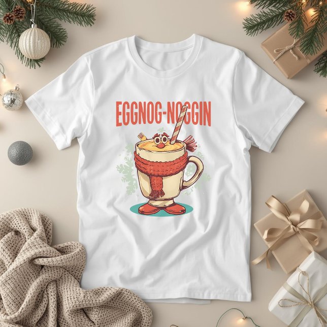 Eggnog-noggin – Funny Christmas Eggnog Pun  Tri-Blend Shirt (Creator Uploaded)