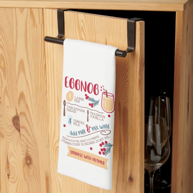Eggnog Recipe  Tea Towel (Thirds Fold)