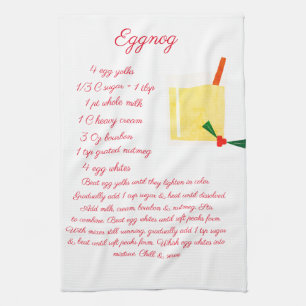 Eggnog Recipe Tea Towel