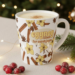 Eggnog Season Personalized Cozy Latte Mug
