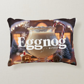 Eggnog timing, eggnog, christmas decorative cushion