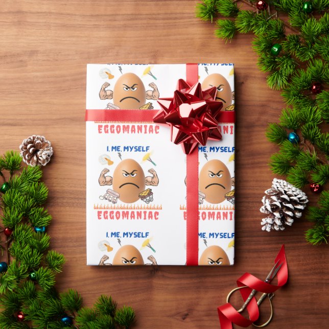 Eggomaniac - The Badass Egg! | Happy Easter Funny  Wrapping Paper (Holiday Gift)