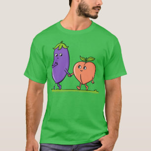 Eggplant and peach T-Shirt