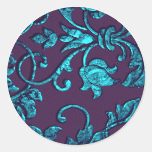 Eggplant and Turquoise Envelope Seal