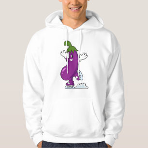 Eggplant at Ice skating with Ice skates Hoodie