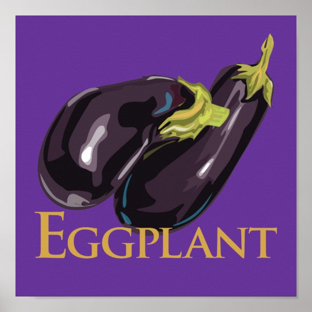 Eggplant Aubergine Poster (Front)