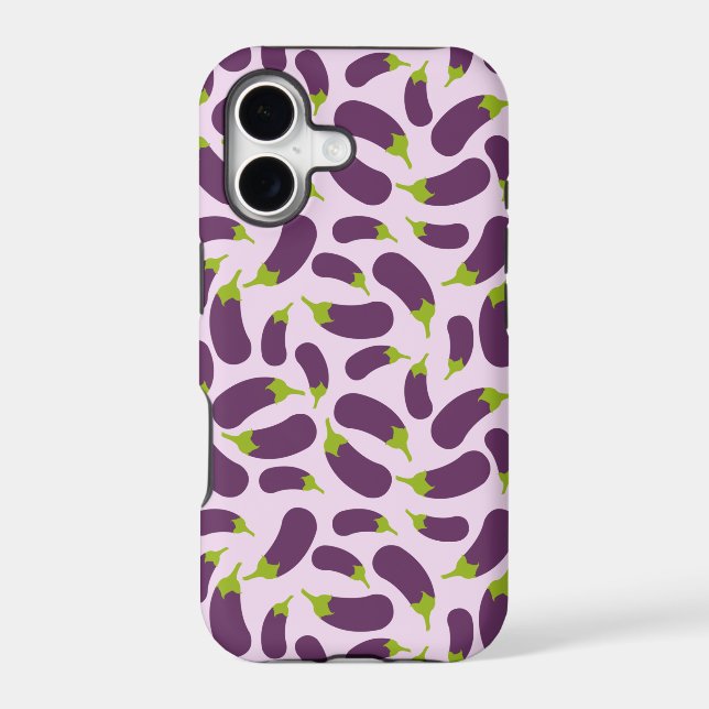 Eggplant Aubergine Purple Vegetable Pattern Design (Back)