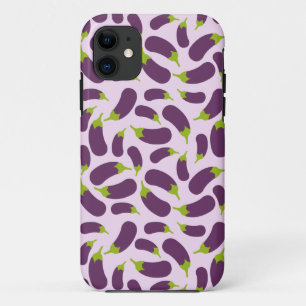 Eggplant Aubergine Purple Vegetable Pattern Design Case-Mate iPhone Case