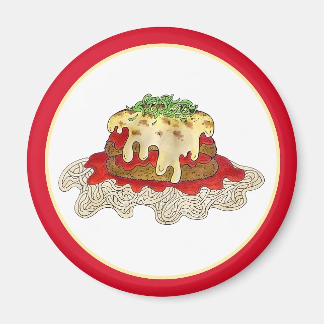 Eggplant Aubgergine Parm Parmesan Italian Food Magnet (Front)