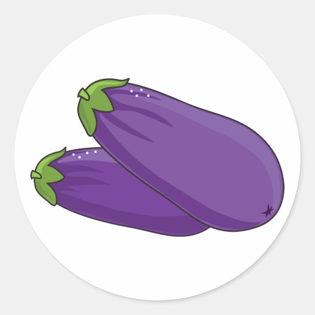 Eggplant Classic Round Sticker (Front)