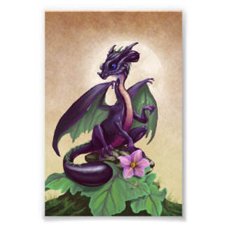 Eggplant Dragon 4x6 Print
