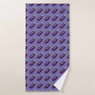 Eggplant Emoji Bath Towel
