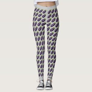 Eggplant Emoji Leggings