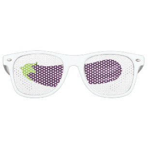 Eggplant emoji retro sunglasses