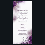 Eggplant Floral Watercolor Wedding Programs Programme<br><div class="desc">Eggplant purple flowers watercolor wedding programs</div>