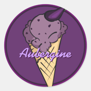 Eggplant Icecream Sticker