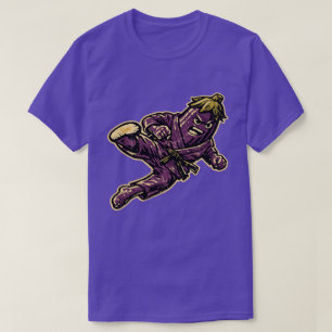 Eggplant Judoka — Vintage Retro Street Fighter  T-Shirt