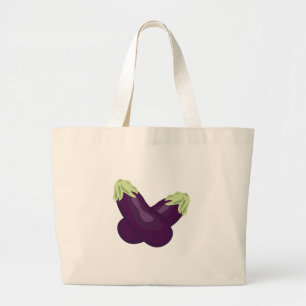 Eggplant Large Tote Bag