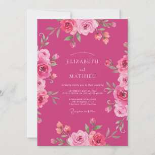Eggplant Lush Moody Wedding Invitation