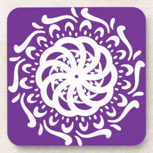 Eggplant Mandala Coaster