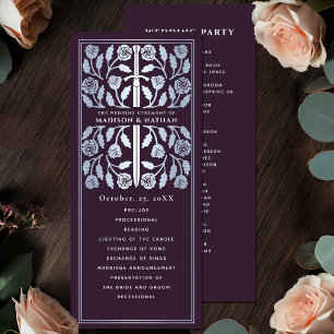 Eggplant Mediaeval Silver Sword Royal Wedding Programme