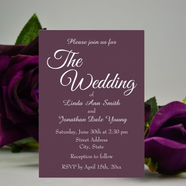 Eggplant Monotone Simple Style Wedding (In Situ Wedding)