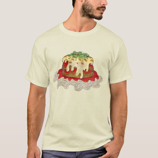 Eggplant Parm Parmesan Italian Restaurant Food T-Shirt (Front)