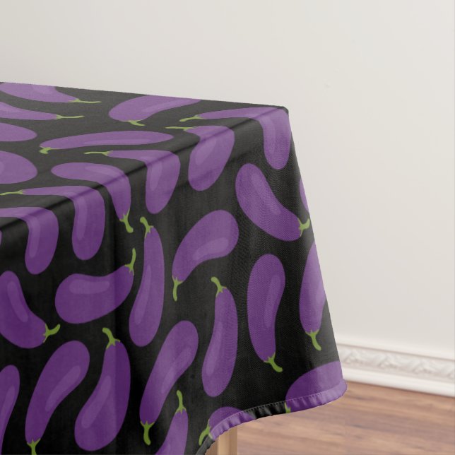Eggplant Pattern Tablecloth (In Situ)