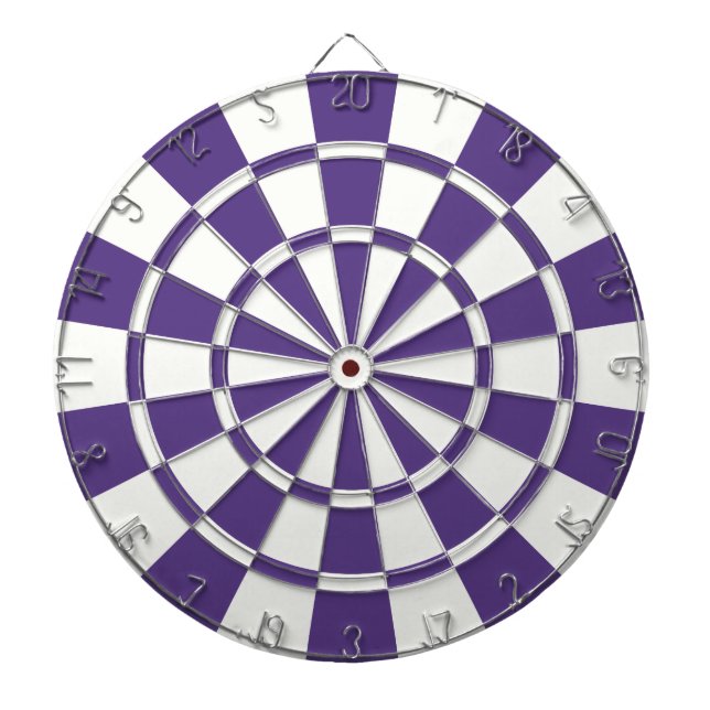 Eggplant Purple And White Dartboard (Front)