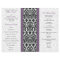 Eggplant Purple Damask Wedding Program