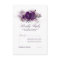 Eggplant Purple Floral Watercolors Wedding RSVP
