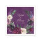 Eggplant Purple Floral Wedding Paper Plates