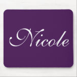 Eggplant Purple Monogram Name Mouse Pad<br><div class="desc">Eggplant Purple Customized Name Mousepad is perfect for people who love unique,  cool,  odd,  colorful,  pretty Name Mousepad.</div>