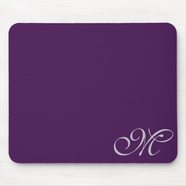 Eggplant Purple or Choose Your Colour Mouse Pad (Front)