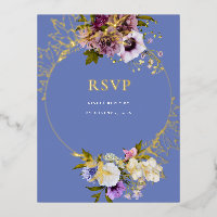 Eggplant Purple Plum Floral RSVP