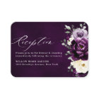 Eggplant Purple Plum Ivory White Floral Wedding En