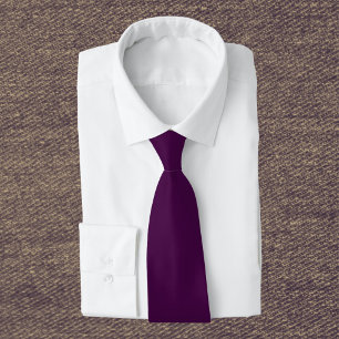 Eggplant Purple Solid Colour Tie