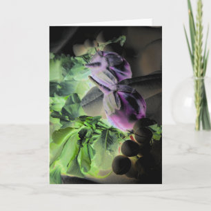 "Eggplant & Radishes" Digitally Altered Still Life Card
